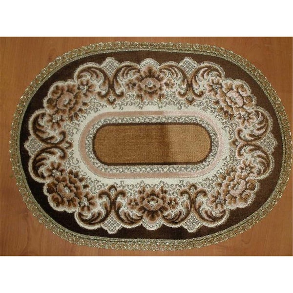 Fastfood 14 x 20 in. Begium Doily Verona, Brown FA2570167 - main